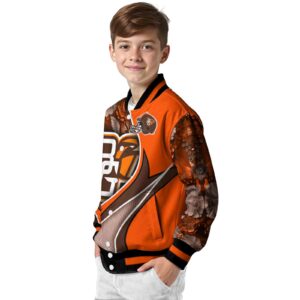 customized bowling green falcons floral print orange jacket trendy jacketwow