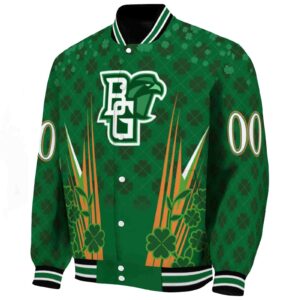 customized bowling green falcons shamrock pattern green jacket best selling jacketwow