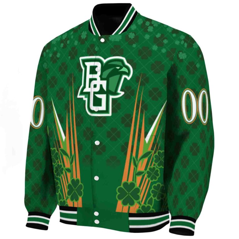 customized bowling green falcons shamrock pattern green jacket best selling jacketwow