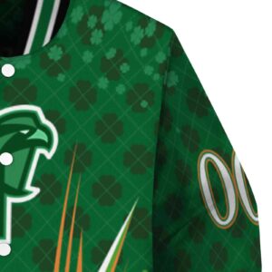 customized bowling green falcons shamrock pattern green jacket premium grade jacketwow