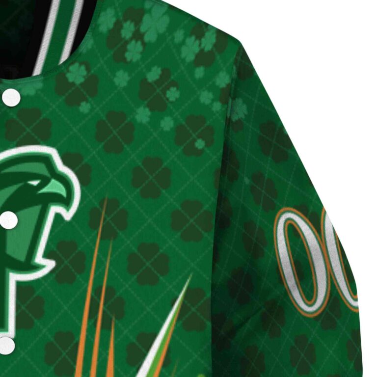 customized bowling green falcons shamrock pattern green jacket premium grade jacketwow