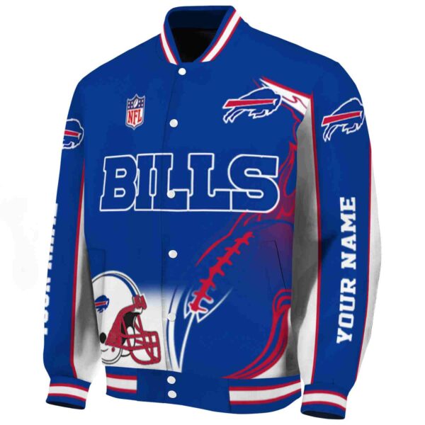 customized buffalo bills flaming football blue white jacket best selling jacketwow