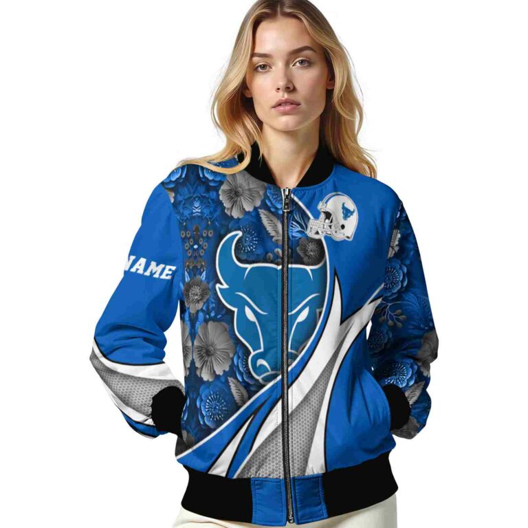 customized buffalo bulls floral print royal blue jacket latest model jacketwow