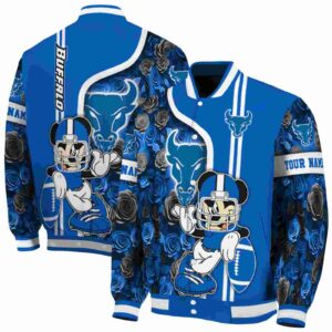 customized buffalo bulls rose mickey royal blue jacket fashion forward jacketwow