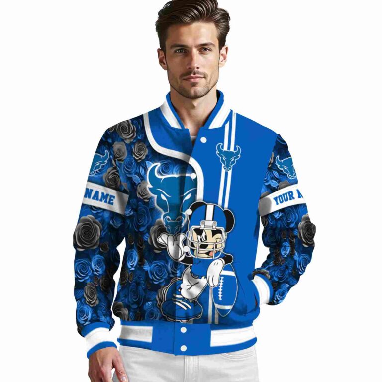 customized buffalo bulls rose mickey royal blue jacket high quality jacketwow