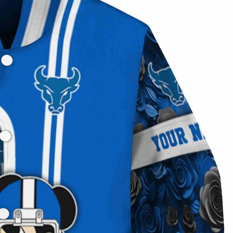 customized buffalo bulls rose mickey royal blue jacket premium grade jacketwow