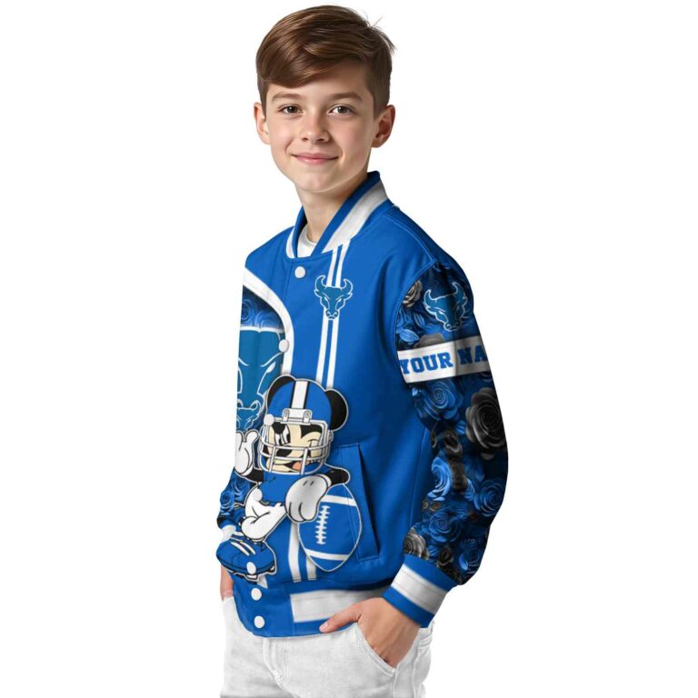 customized buffalo bulls rose mickey royal blue jacket trendy jacketwow
