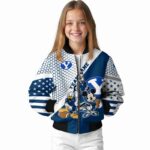 customized byu cougars mickey donald goofy blue white jacket best selling jacketwow