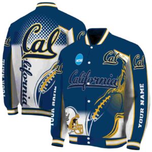 customized california golden bears flaming football blue white jacket fashion forward jacketwow