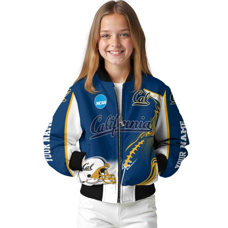 customized california golden bears flaming football blue white jacket top rated jacketwow