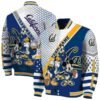 customized california golden bears mickey donald goofy blue white jacket fashion forward jacketwow