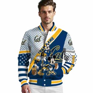 customized california golden bears mickey donald goofy blue white jacket high quality jacketwow