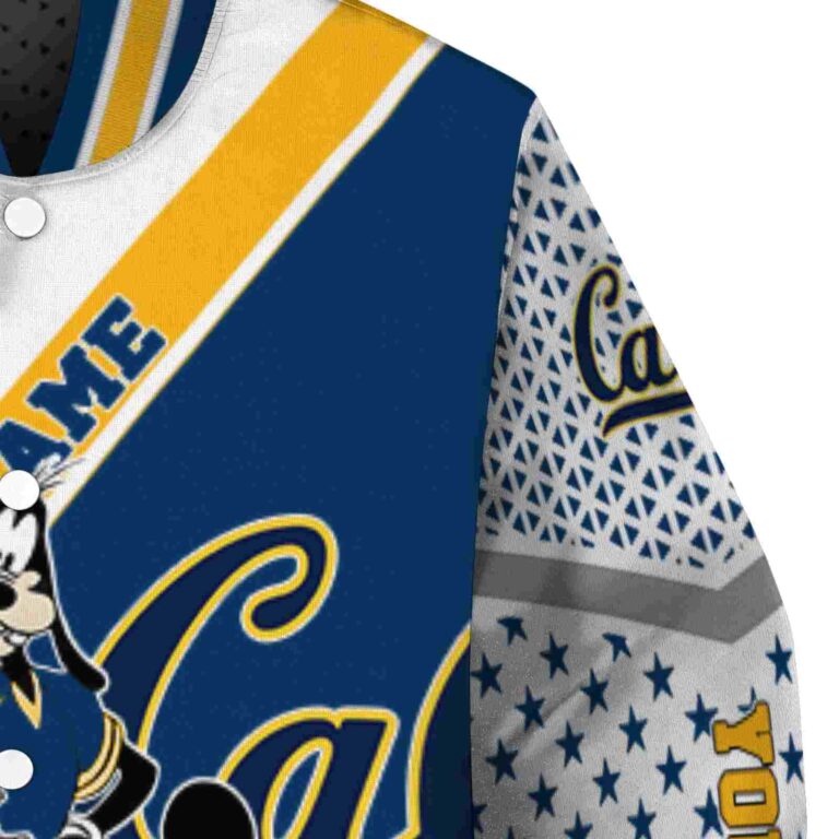 customized california golden bears mickey donald goofy blue white jacket premium grade jacketwow