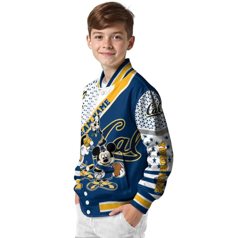customized california golden bears mickey donald goofy blue white jacket trendy jacketwow