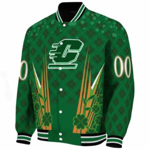 customized central michigan chippewas shamrock pattern green jacket best selling jacketwow