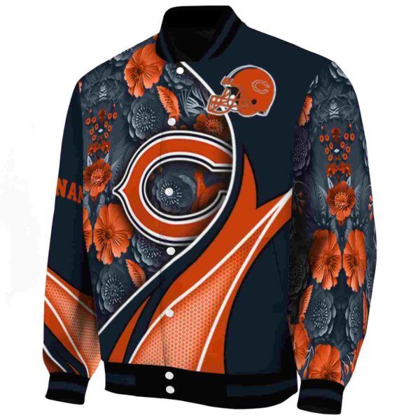 customized chicago bears floral print blue jacket best selling jacketwow