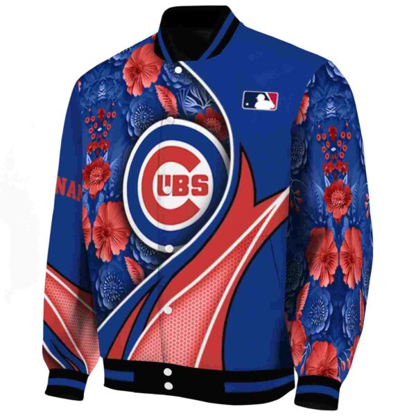 customized chicago cubs floral print blue jacket best selling jacketwow