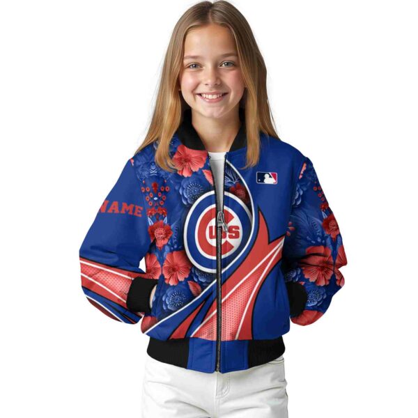 customized chicago cubs floral print blue jacket top rated jacketwow