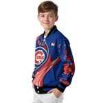 customized chicago cubs floral print blue jacket best selling jacketwow