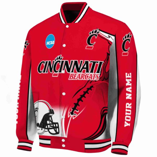 customized cincinnati bearcats flaming football red white jacket best selling jacketwow
