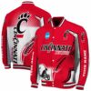 customized cincinnati bearcats flaming football red white jacket fashion forward jacketwow