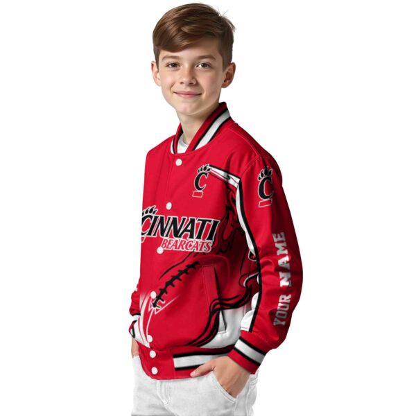 customized cincinnati bearcats flaming football red white jacket trendy jacketwow