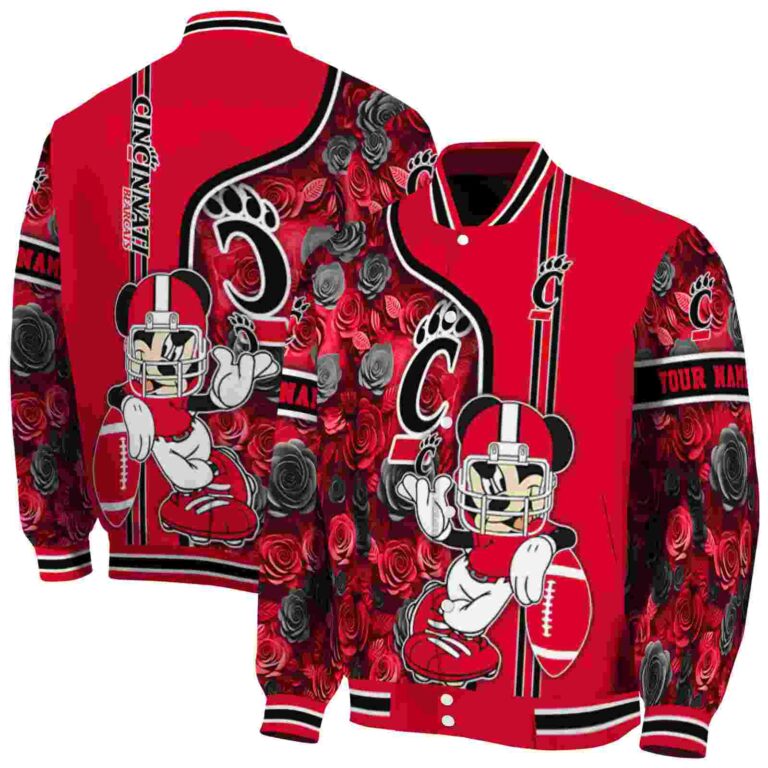 customized cincinnati bearcats rose mickey red jacket fashion forward jacketwow