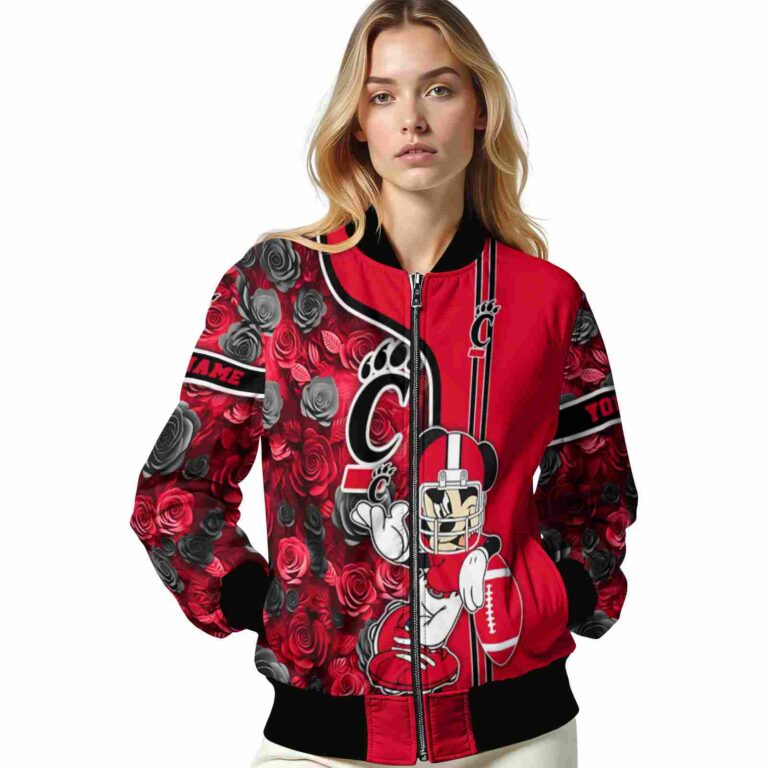 customized cincinnati bearcats rose mickey red jacket latest model jacketwow