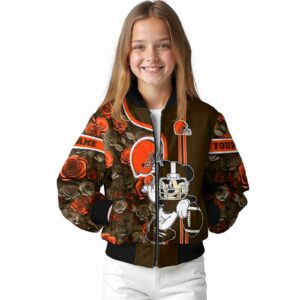 customized cleveland browns rose mickey brown jacket top rated jacketwow
