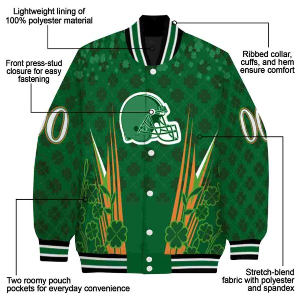customized cleveland browns shamrock pattern green jacket new arrival jacketwow