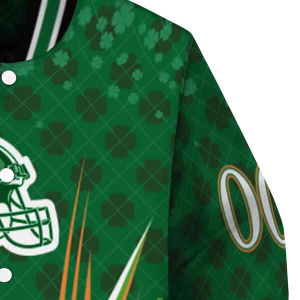 customized cleveland browns shamrock pattern green jacket premium grade jacketwow