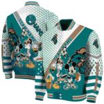 customized coastal carolina chanticleers mickey donald goofy green white jacket best selling jacketwow
