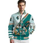 customized coastal carolina chanticleers mickey donald goofy green white jacket best selling jacketwow