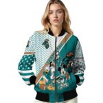 customized coastal carolina chanticleers mickey donald goofy green white jacket best selling jacketwow