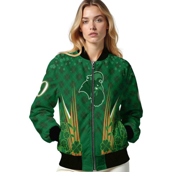 customized coastal carolina chanticleers shamrock pattern green jacket latest model jacketwow