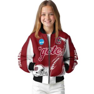 customized colgate raiders flaming football maroon white jacket top rated jacketwow