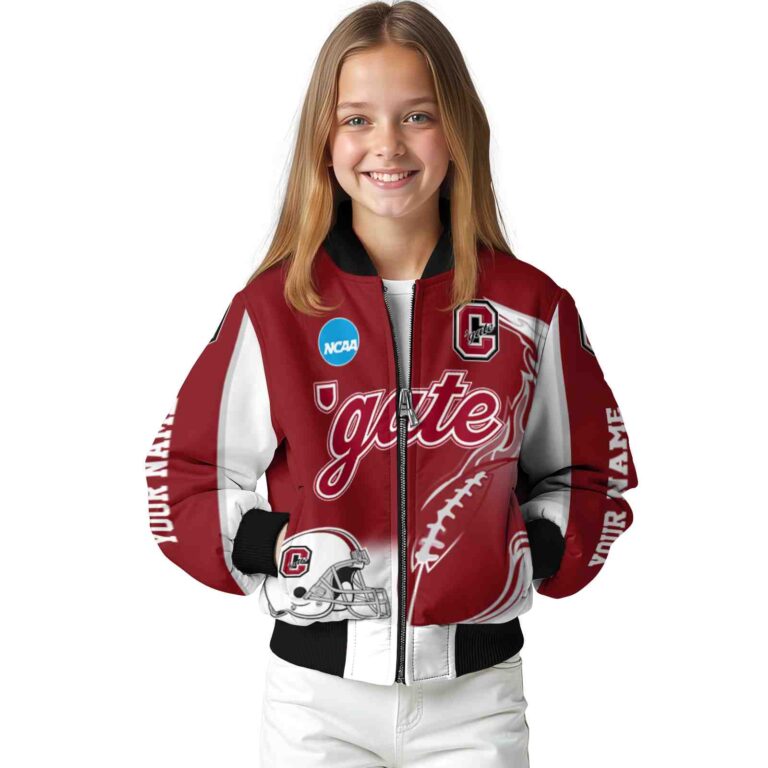 customized colgate raiders flaming football maroon white jacket top rated jacketwow