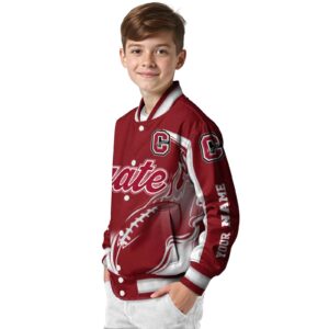 customized colgate raiders flaming football maroon white jacket trendy jacketwow