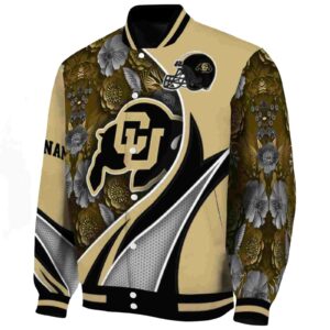 customized colorado buffaloes floral print gold jacket best selling jacketwow