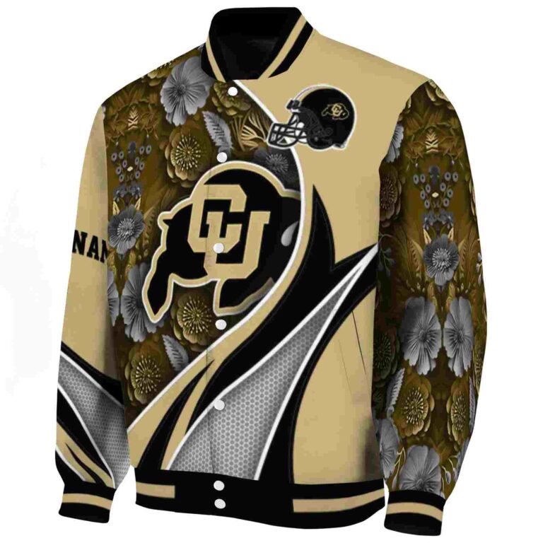 customized colorado buffaloes floral print gold jacket best selling jacketwow