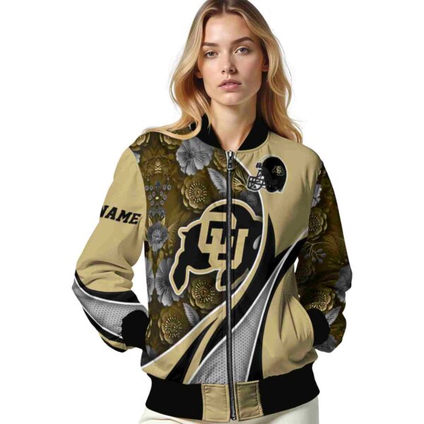 customized colorado buffaloes floral print gold jacket latest model jacketwow