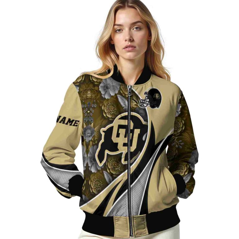 customized colorado buffaloes floral print gold jacket latest model jacketwow
