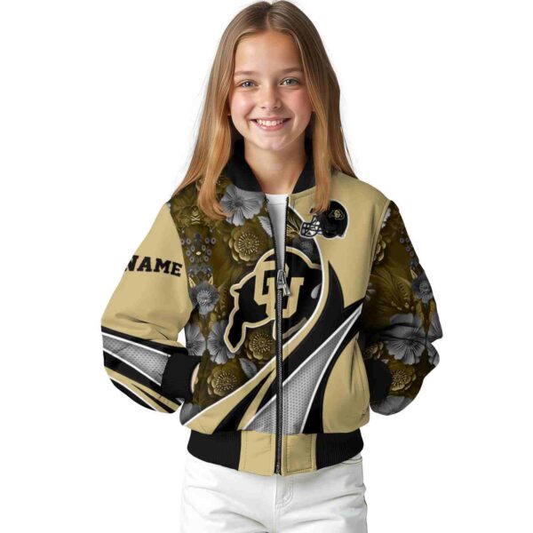 customized colorado buffaloes floral print gold jacket top rated jacketwow
