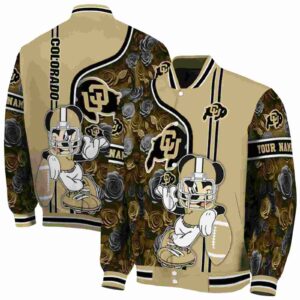 customized colorado buffaloes rose mickey gold jacket fashion forward jacketwow