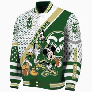 customized colorado state rams mickey donald goofy green white jacket best selling jacketwow