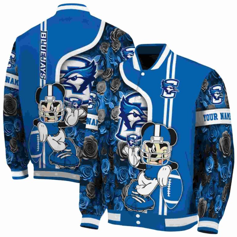customized creighton bluejays rose mickey blue jacket fashion forward jacketwow