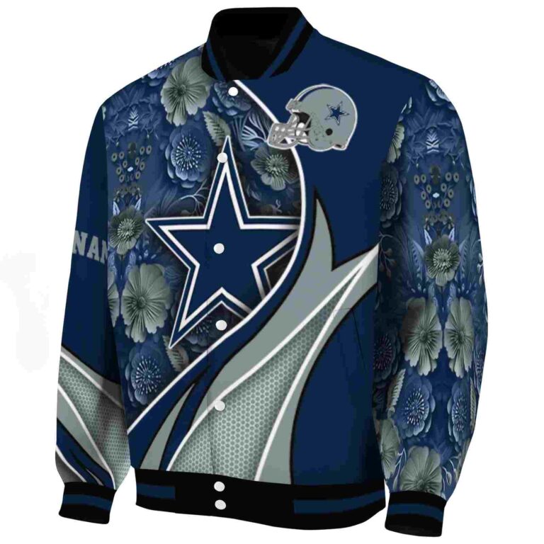 customized dallas cowboys floral print blue jacket best selling jacketwow