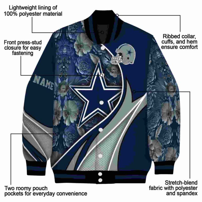 customized dallas cowboys floral print blue jacket new arrival jacketwow