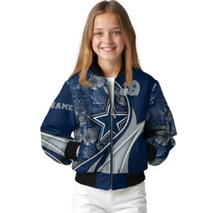 customized dallas cowboys floral print blue jacket top rated jacketwow