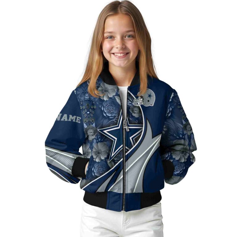 customized dallas cowboys floral print blue jacket top rated jacketwow